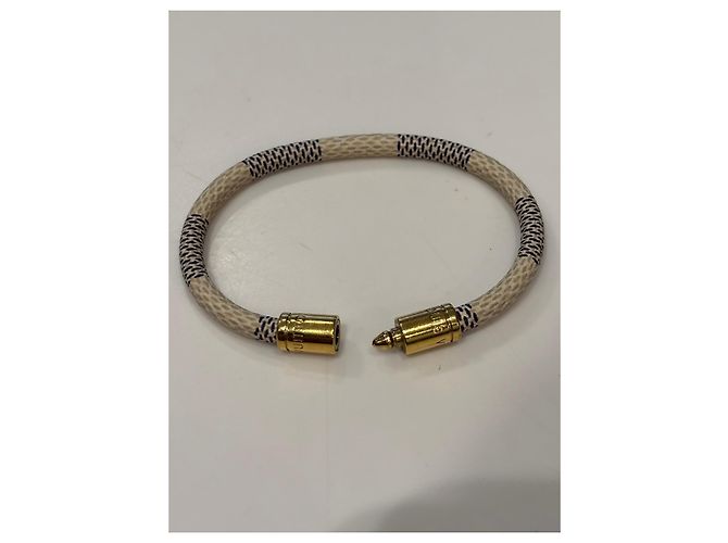 Bracciale Louis Vuitton Monogram Rope Beige D'oro Blu scuro - vista 4