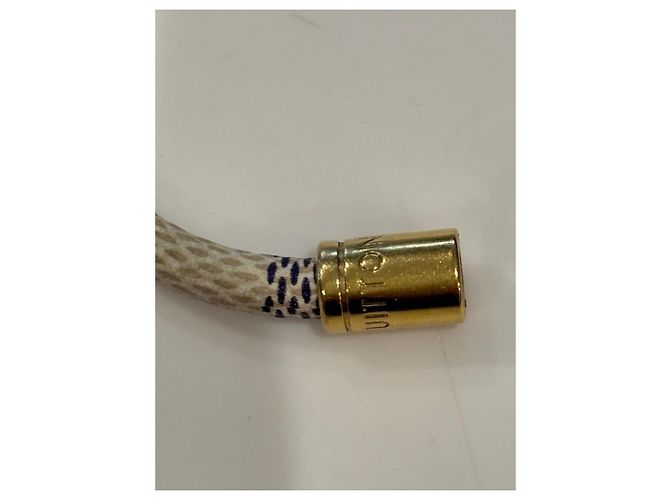 Bracciale Louis Vuitton Monogram Rope Beige D'oro Blu scuro - vista 7