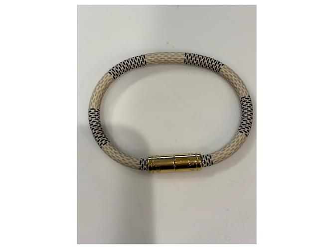 Bracciale Louis Vuitton Monogram Rope Beige D'oro Blu scuro - vista 8