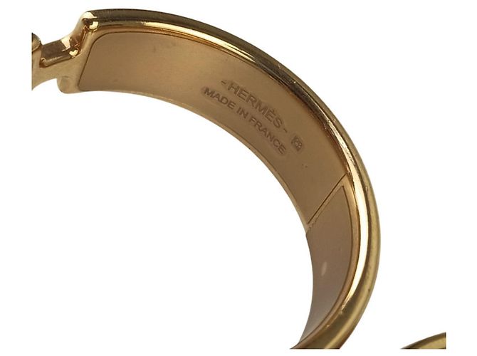 Hermès Hermes Olympe Creolen Braun Golden - Ansicht 5