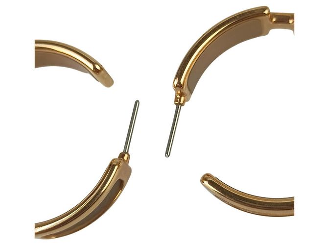 Hermès Hermes Olympe Creolen Braun Golden - Ansicht 6