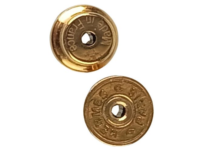 Hermès Hermes Olympe Creolen Braun Golden - Ansicht 7