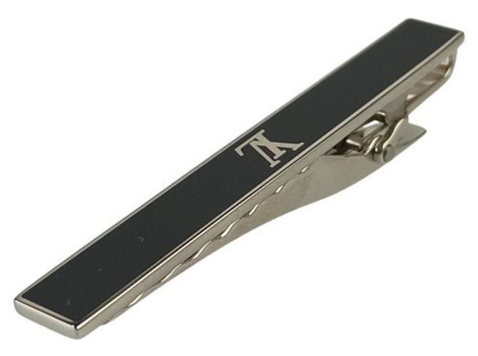 Fermaglio per cravatta Louis Vuitton LV Award M00913 Nero Argento - vista 2