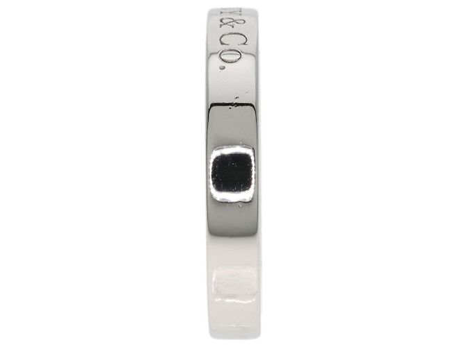 Tiffany & Co. Platinring mit flacher Schiene - Ansicht 3