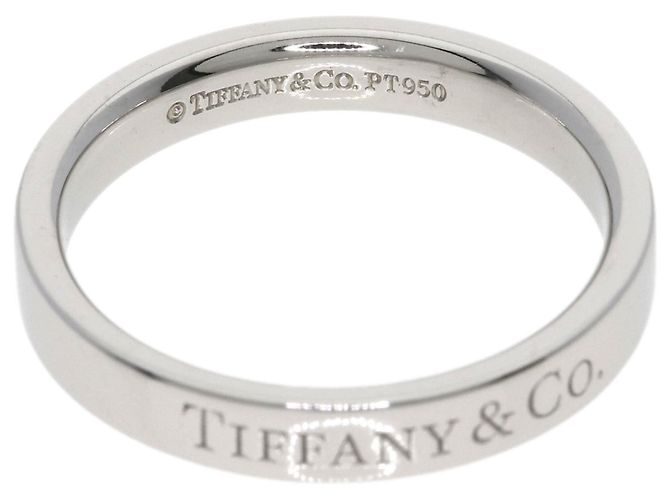 Tiffany & Co. Platinring mit flacher Schiene - Ansicht 4