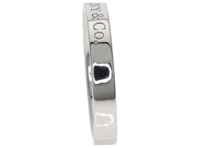 Tiffany & Co. Platinring mit flacher Schiene - Ansicht 6
