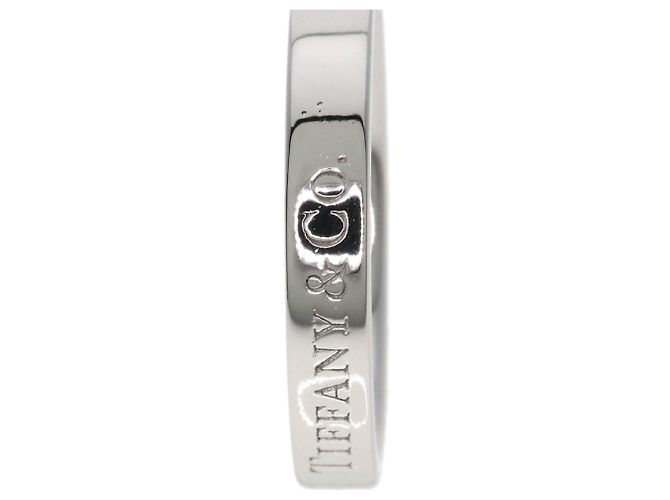 Tiffany & Co. Platinring mit flacher Schiene - Ansicht 7
