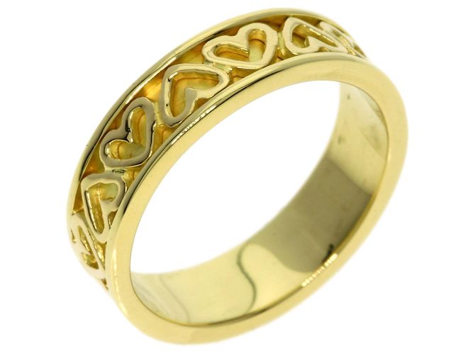 Anello Tiffany & Co. in oro giallo 18K con cuore traforato - vista 2