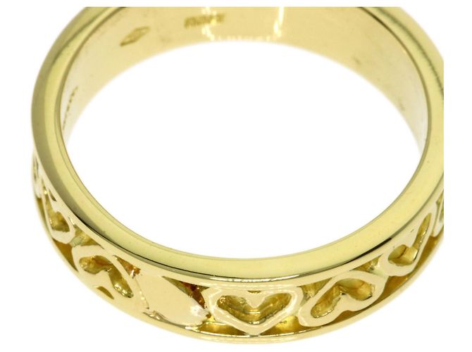 Anello Tiffany & Co. in oro giallo 18K con cuore traforato - vista 6