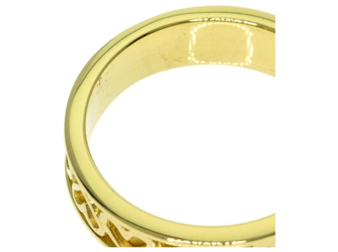 Anello Tiffany & Co. in oro giallo 18K con cuore traforato - vista 8