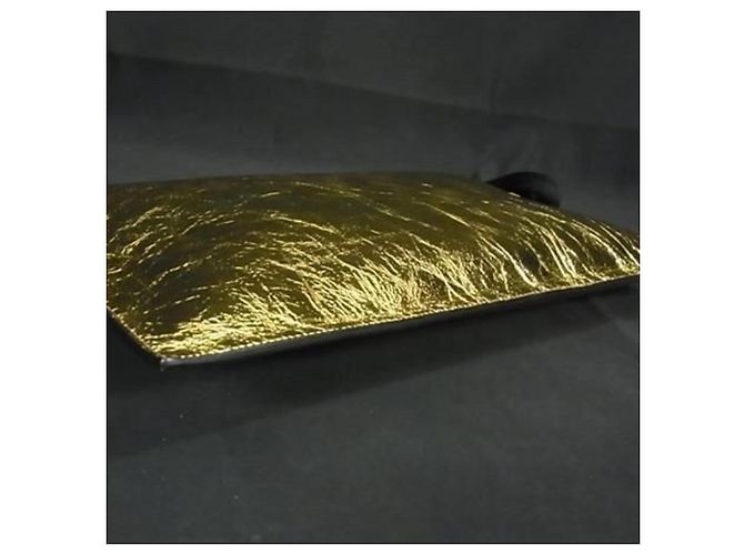 Clutch in pelle dorata Fendi D'oro - vista 5