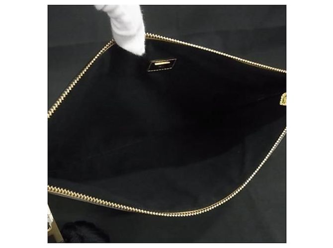 Clutch in pelle dorata Fendi D'oro - vista 6
