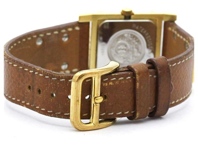 Hermès Hermes Medor Quartz Metallo Placcato e Pelle 23 - vista 2
