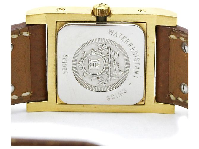 Hermès Hermes Medor Quartz Metallo Placcato e Pelle 23 - vista 6