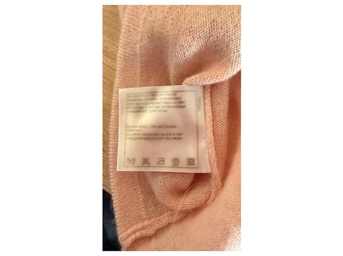 Chanel Camiseta de cachemira rosa logo corazón - vista 6