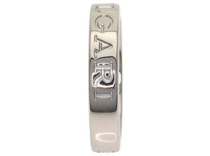 Bulgari Anello Double Logo 1P Diamond in oro bianco 18K - vista 3