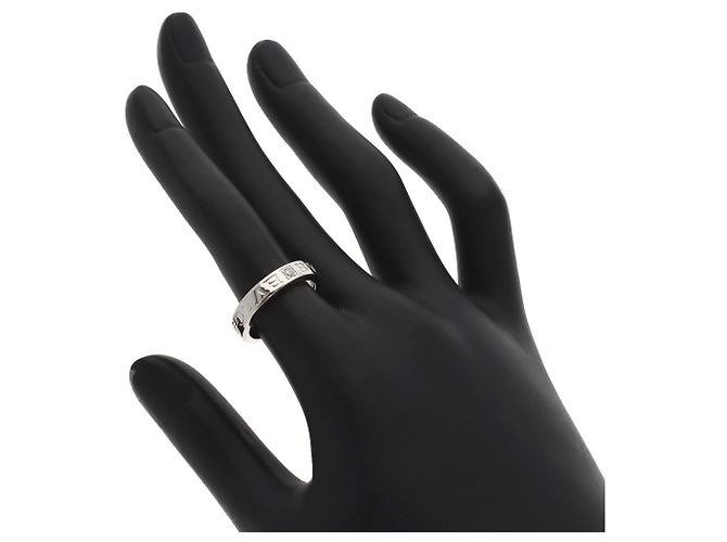 Bulgari Anello Double Logo 1P Diamond in oro bianco 18K - vista 6