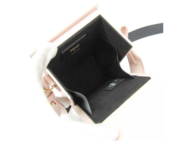 Fendi Logo Vertical Box Leather Rosa - vista 3