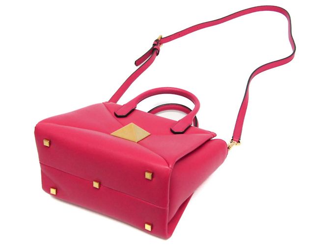 Valentino Garavani One Stud Top Handle Leather Small Pink - Ansicht 2
