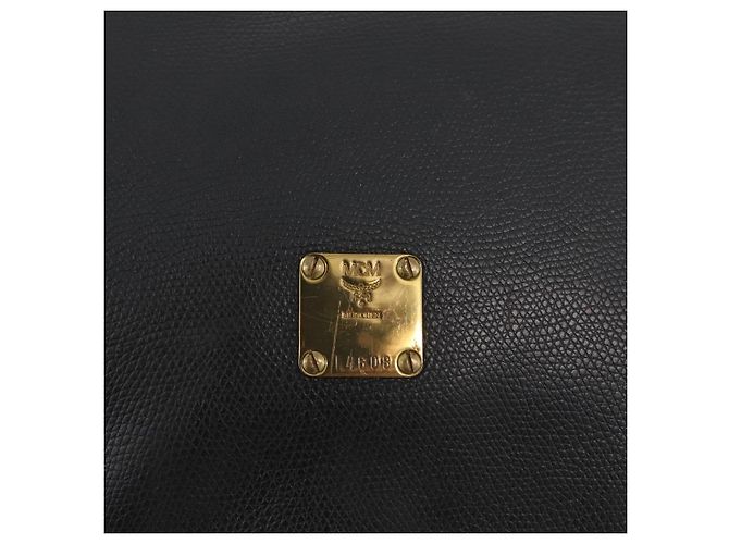 MCM Vintage Vicetos Leather Nero - vista 7