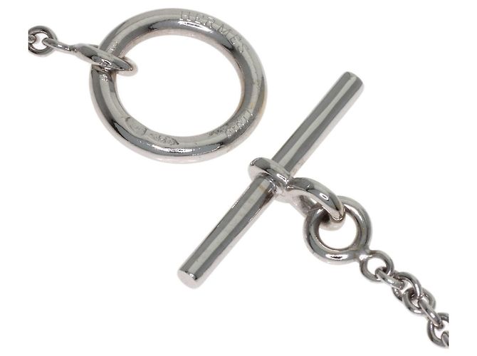 Hermès Pulsera Hermes Mini Chaine d'Ancre en oro blanco de 18K - vista 3