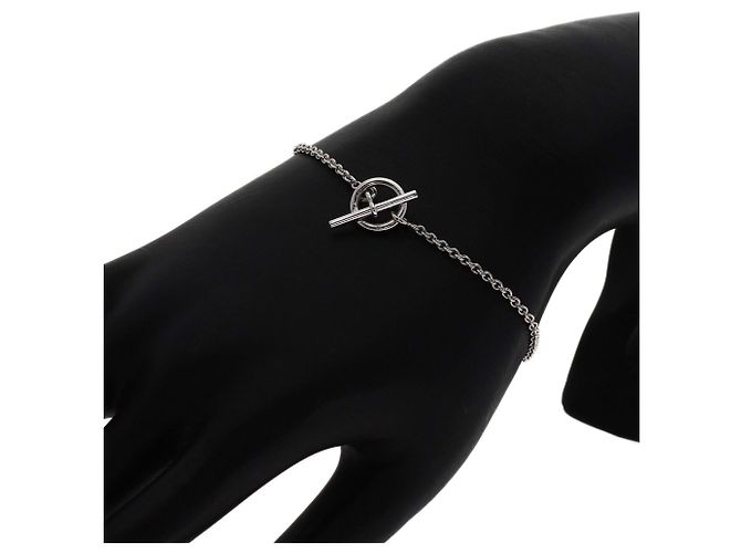 Hermès Pulsera Hermes Mini Chaine d'Ancre en oro blanco de 18K - vista 4
