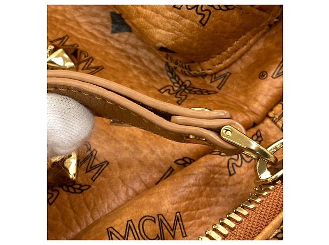 Zaino MCM in PVC marrone - vista 10