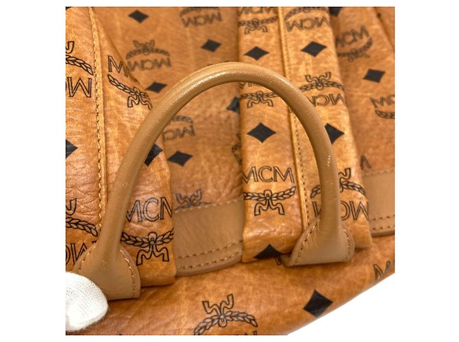 Zaino MCM in PVC marrone - vista 16