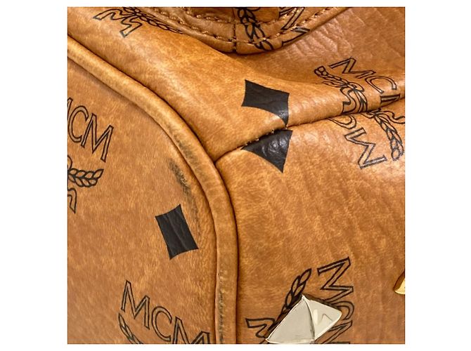 Zaino MCM in PVC marrone - vista 17