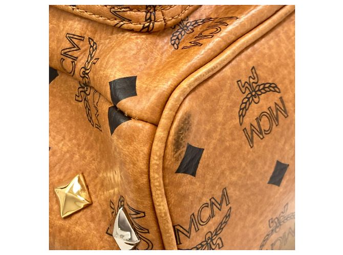 Zaino MCM in PVC marrone - vista 18
