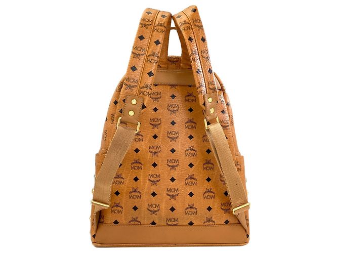 Zaino MCM in PVC marrone - vista 2