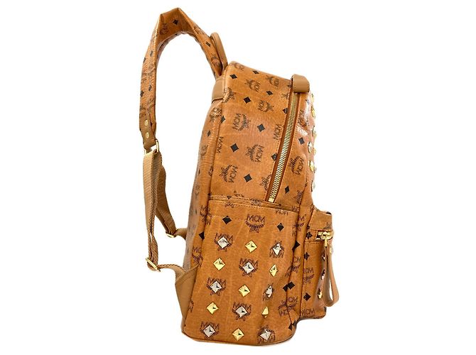 Zaino MCM in PVC marrone - vista 3