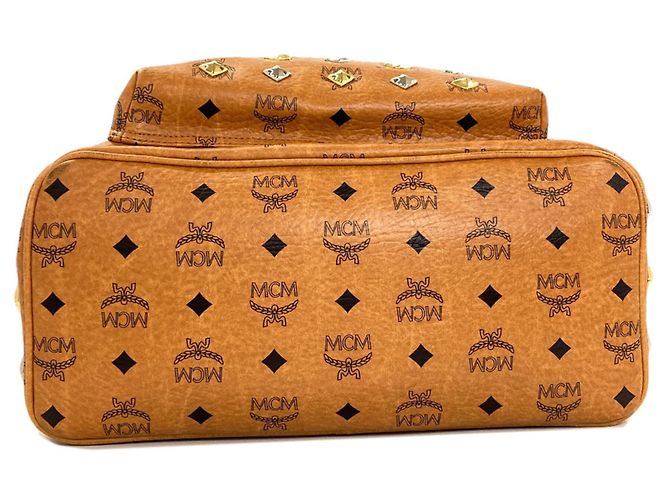 Zaino MCM in PVC marrone - vista 4