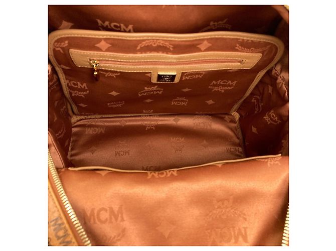 Zaino MCM in PVC marrone - vista 5