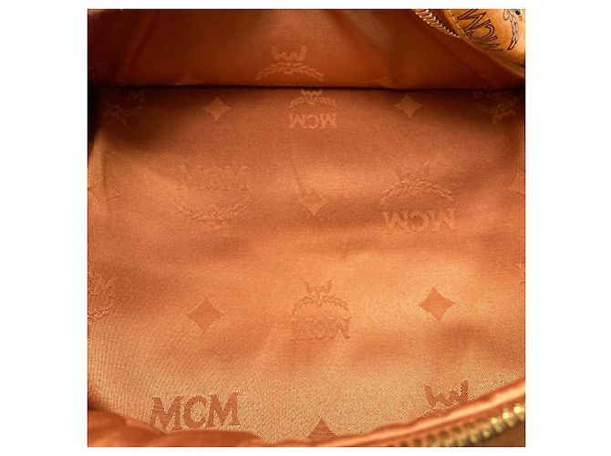 Zaino MCM in PVC marrone - vista 8