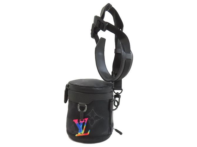 Borsa a tracolla espandibile Polochon Louis Vuitton Nero - vista 3