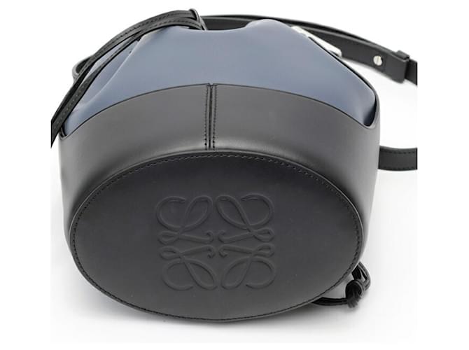Borsa a tracolla Balloon Small Loewe Nero Blu - vista 4