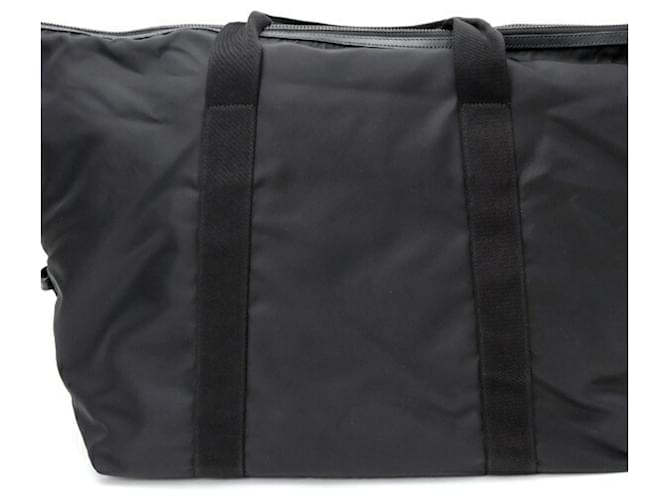 Borsa duffle in nylon e pelle Saffiano Prada Nero - vista 3