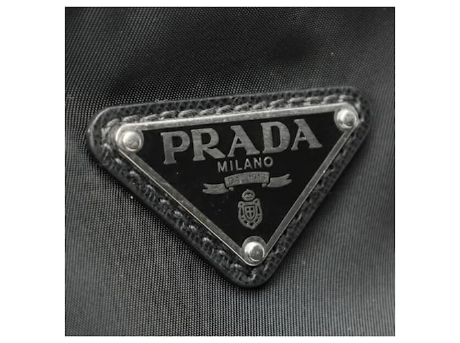 Borsa duffle in nylon e pelle Saffiano Prada Nero - vista 6