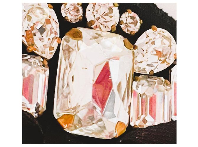 Wunderschöne MIU MIU Brosche mit Doppelknoten und Kristallmuster Schwarz Weiß - Ansicht 8