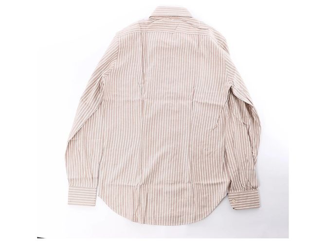 Autre Marque Eleventy Gestreiftes Hemd in Beige, Größe 40 IT - Ansicht 3