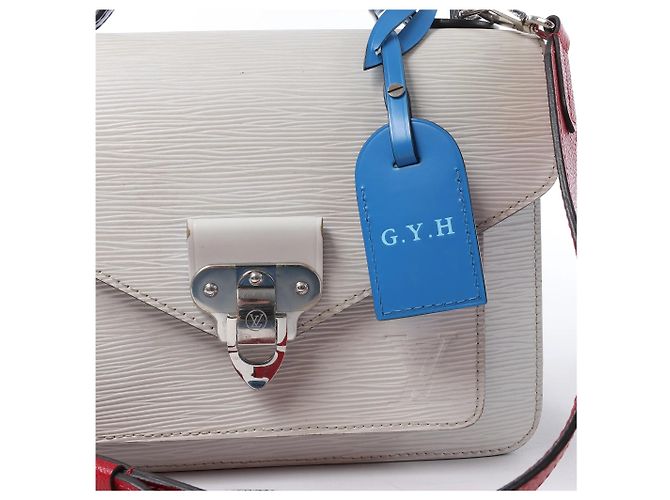 Borsa a mano 2Way Monceau Epi Neo Louis Vuitton in bianco M55392 Blu - vista 5