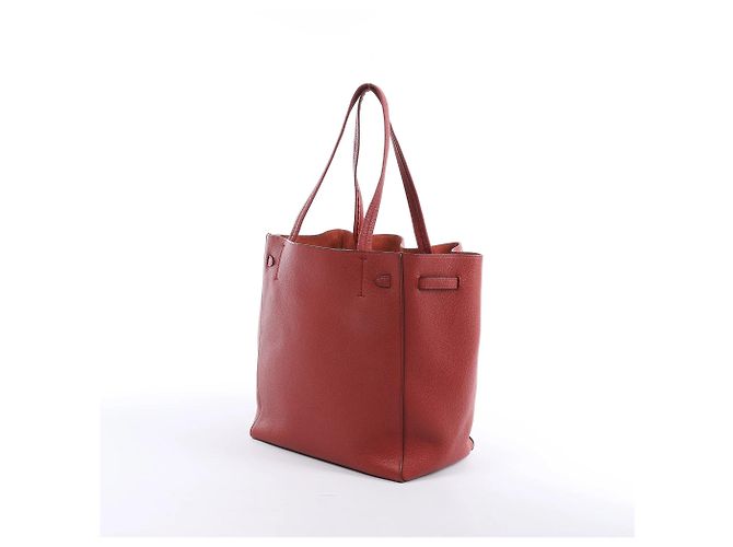 Céline Borsa a tracolla in pelle Celine Cabas Phantom Small Rossa Rosso - vista 3
