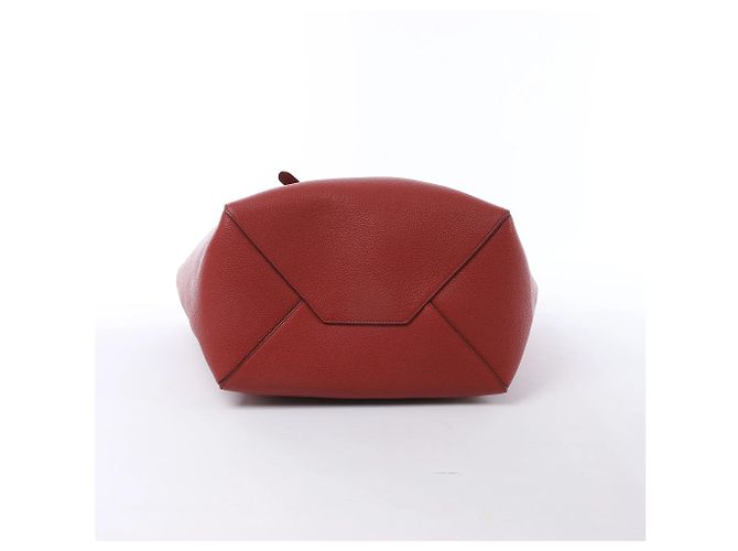 Céline Borsa a tracolla in pelle Celine Cabas Phantom Small Rossa Rosso - vista 7
