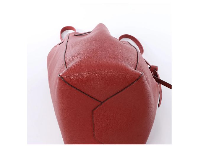 Céline Borsa a tracolla in pelle Celine Cabas Phantom Small Rossa Rosso - vista 8