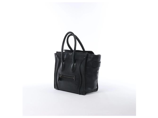 Céline Borsa CELINE Luggage Micro in pelle nera Nero - vista 2