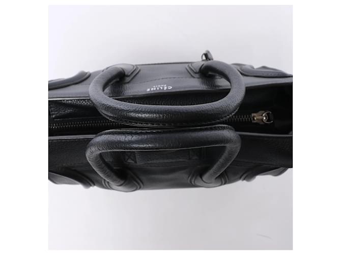 Céline Borsa CELINE Luggage Micro in pelle nera Nero - vista 6