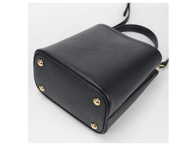 Saffiano Borsa in pelle di vitello nera Prada Nero - vista 2