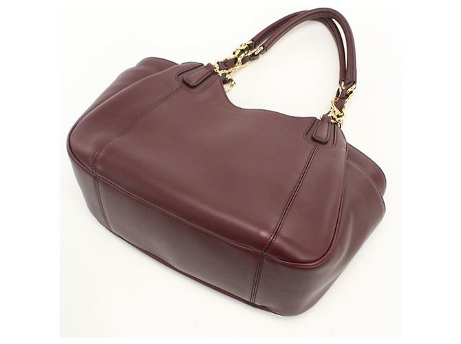 Borsa Salvatore Ferragamo Gancini Rosso Bordò - vista 2