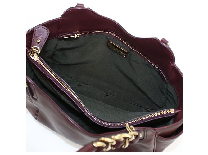 Borsa Salvatore Ferragamo Gancini Rosso Bordò - vista 4